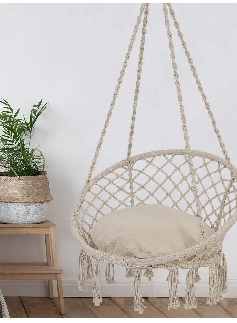 Eworld Hanging Hammock Chair Swing for Indoor/Outdoor Patio with Adjustable Height and Hardware Kit  - Image 4