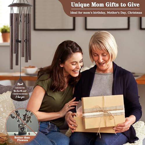 Soopau Gifts for Mom from Daughter Son 32 Bronze Wind Chimes Best Mom Ever Gift for Mama Mother in Law - Image 3