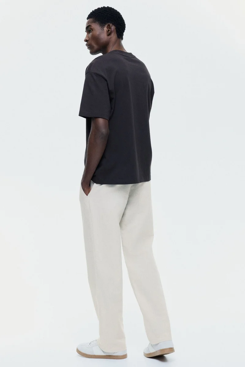 H&M  Regular Fit Linen-blend trousers for Men | Best Price UAE