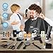 deAO Barber Shop Pretend Play Toy29 PCS Kids Shaving Kit for BoysStyling Accessories with Hair DryerHair StraightenerStylist ApronBoys Grooming Salon Set Gift for Kids 3 - Image 4