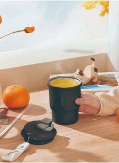 ليبرسو كوب معزول 450 مل/ مشروبات ساخنة وباردة/ ستانلس ستيل/ مادة متينة عالية الجودة/ كوب معزول أنيق وعصري للقهوة الساخنة والمشروبات الباردة - أسود  - Image 3