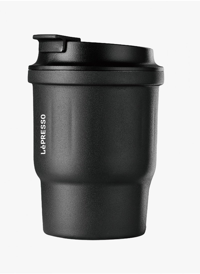 LePRESSO Insulated Tumbler 450ml/ Hot & Cold Drinks /Stainless Steel / Durable High-Quality Material / Sleek & Stylish Insulated Tumbler for Hot Coffee & Cold Drinks - Black  - Image 1