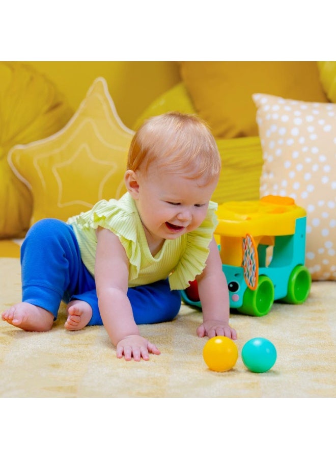 Bright Starts - Pop & Roll Safari Bus Ball Play Toy, Lights & Sounds, Multiple Play Options, Ages 6 months + - Image 4