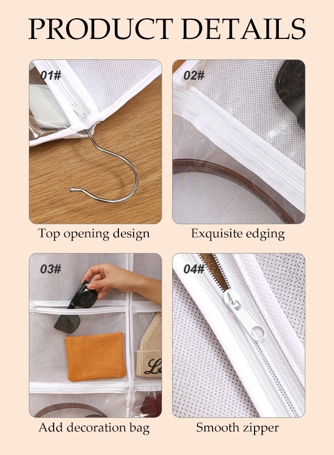 DUNISO 2-piece dance clothing bag with zipper pocket, transparent clothing bag for hanging clothes, household multifunctional clothing dust bag with jewelry storage bag, moisture-proof and dustproof cover, h - Image 3