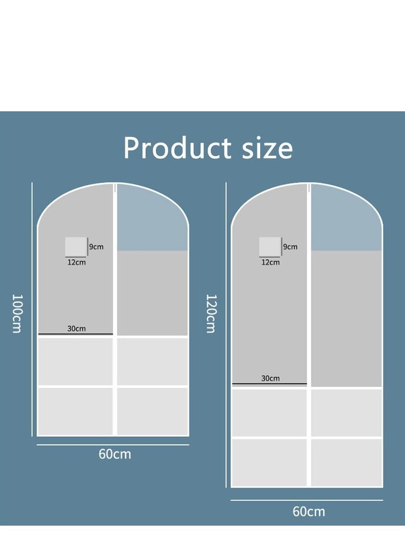 DUNISO - 2-piece dance clothing bag with zipper pocket, transparent clothing bag for hanging clothes, household multifunctional clothing dust bag with jewelry storage bag, moisture-proof and dustproof cover, h - Image 1