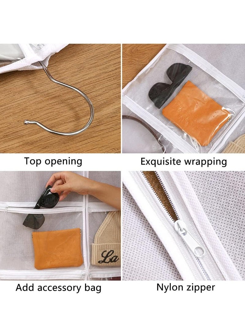 DUNISO - 2-piece dance clothing bag with zipper pocket, transparent clothing bag for hanging clothes, household multifunctional clothing dust bag with jewelry storage bag, moisture-proof and dustproof cover, h - Image 1