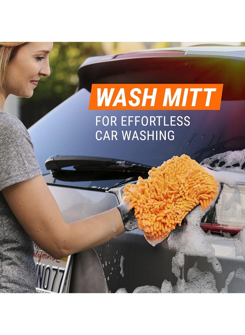 KENT Title: "KENT 2-in-1 Microfiber Noodle Wash Mitt Pack – Versatile Car Wash Kit with Microfiber Towel/Glove, Efficient Cleaning & Drying Solution - Image 5