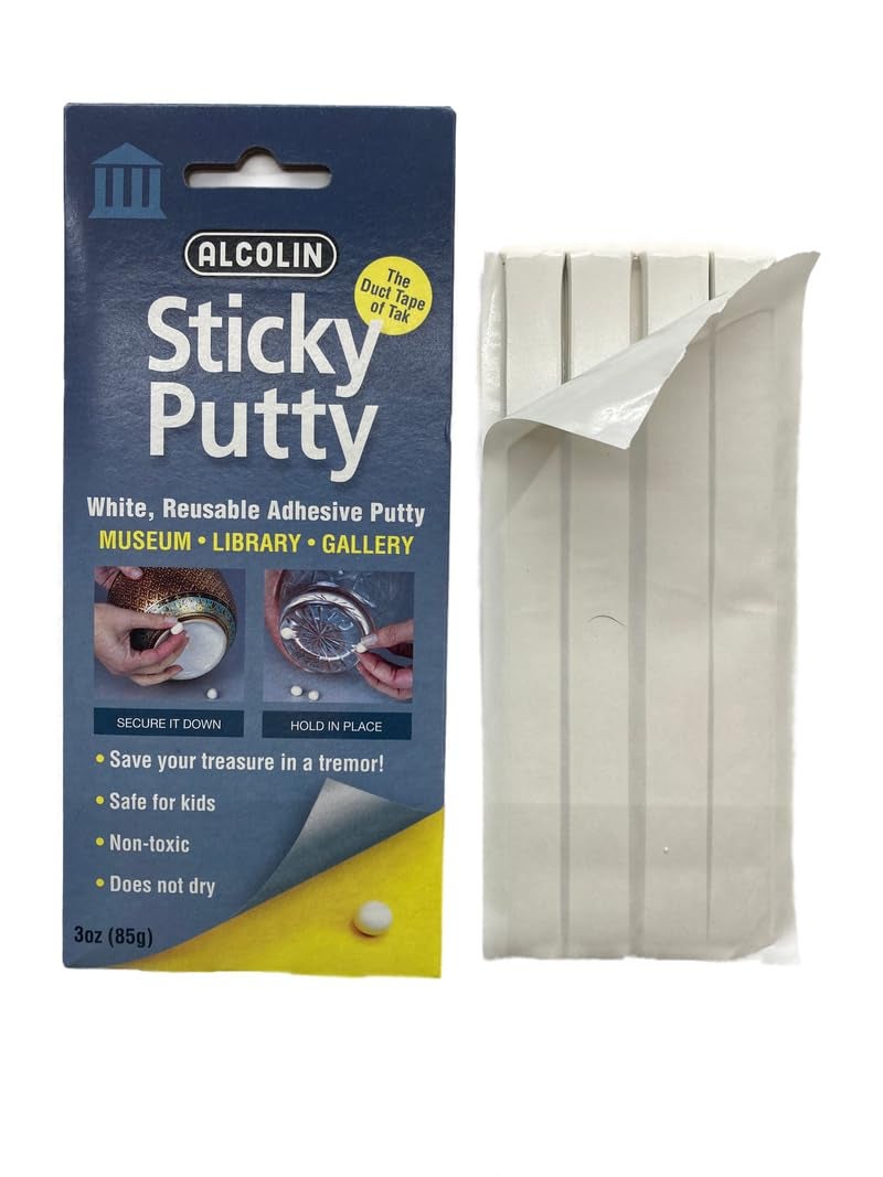 Alcolin 3oz Museum Sticky Putty Reusable Repositionable Museum & Gallery Quality Adhesive Putty, Won't Dry Out - Image 1
