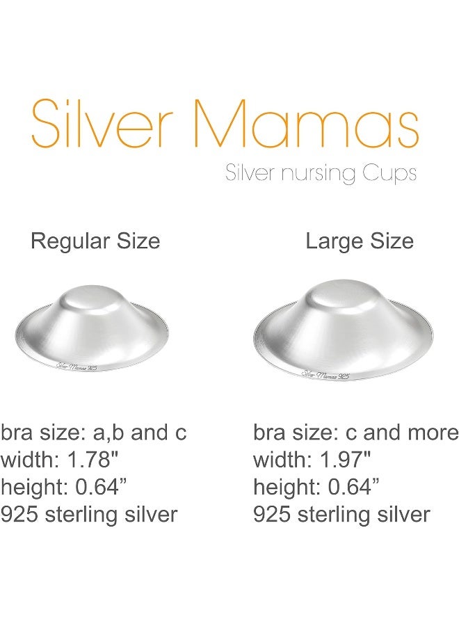 Silver Mamas Nursing Cups for Nursing, Silver Nipple Covers Breastfeeding, Silver Nursing Shields, Healing Cups - Image 3