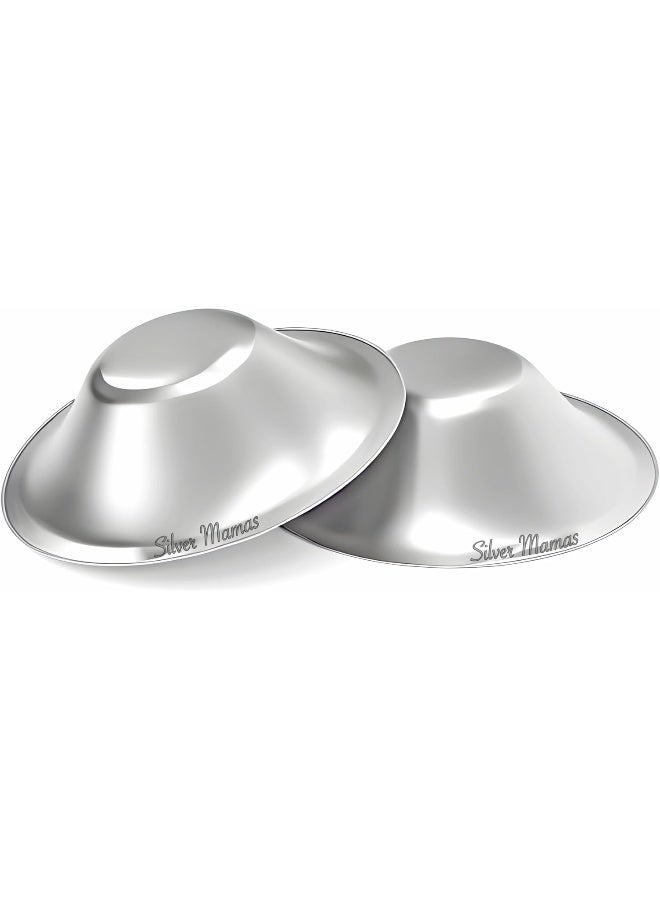 Silver Mamas Nursing Cups for Nursing, Silver Nipple Covers Breastfeeding, Silver Nursing Shields, Healing Cups - Image 1
