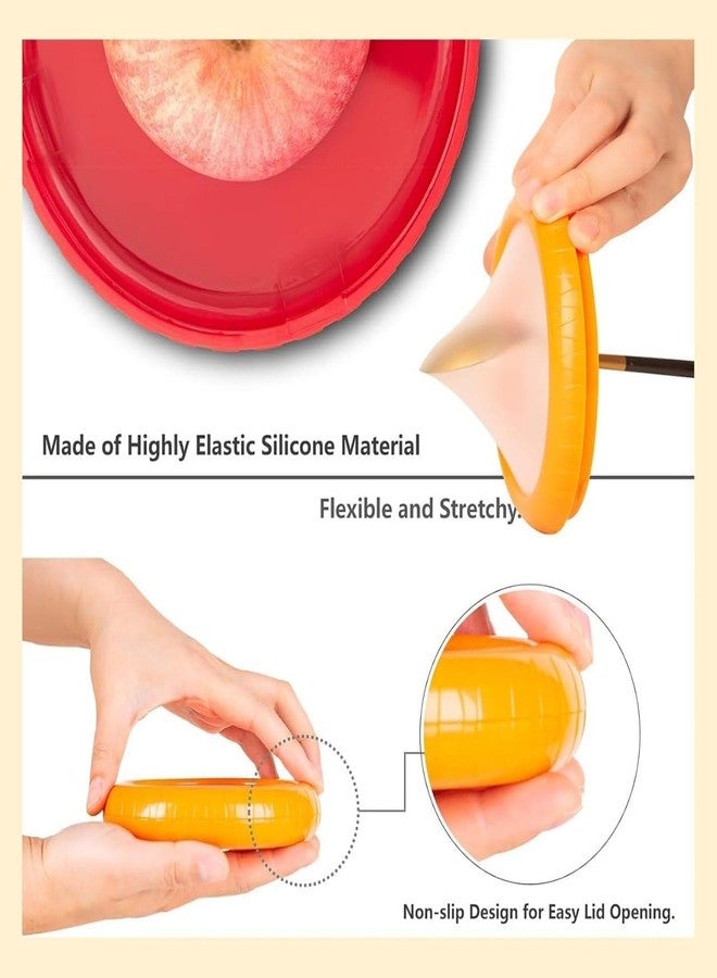AISBUGUR Reusable Silicone Food Saver Pod Set for Onion Tomato Avocado Lemon Keep Cut Fruits Vegetables Fresh Stretchable Airtight Cover Eco Friendly Food Storage Cap Dishwasher Safe Fridge Multi Accessory - Image 5