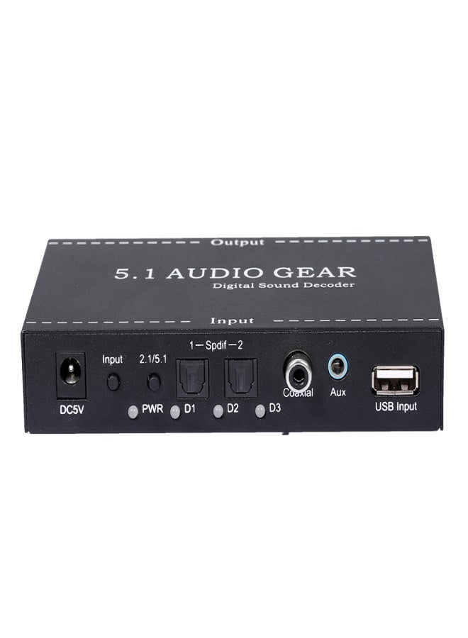 NK-A6L 5.1 Audio Gear Digital Sound Audio Converter 3.5mm Audio Output Replacement for Dolby Digital AC-3 DTS UK Plug - Image 1