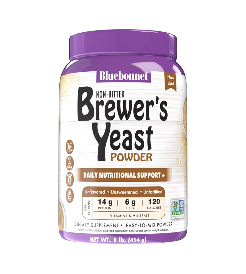Bluebonnet Nutrition Super Earth Brewers Yeast Powder, Super Food, Whole Food, Source for Vitamins, Great Tasting, Vegan, Vegetarian, Non GMO, Gluten Free, Soy Free, Milk Free, Kosher, 1 lb - Image 1