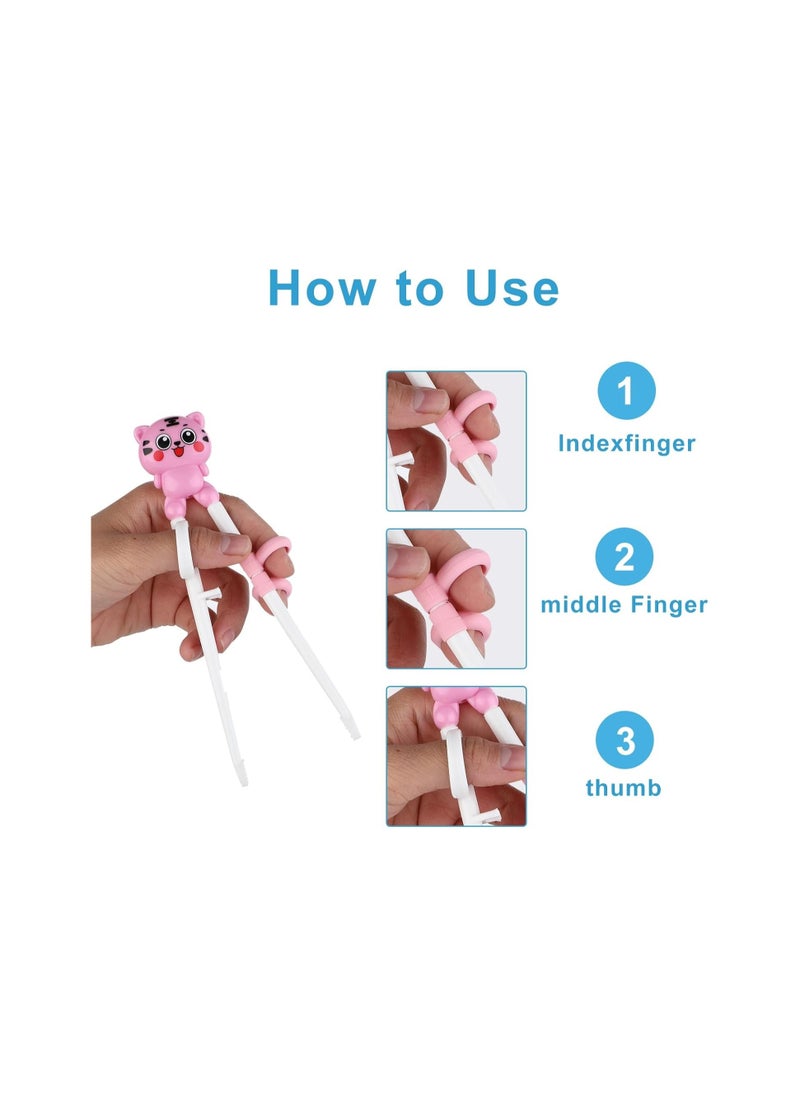 Generic - 2 Pairs Training Chopsticks for Beginners, Learning Chopsticks Helper Cute Animal Training Chopsticks Practice Chopstick Trainer - Image 1