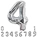TONIFUL 40 Inch Silver Large Numbers Balloons 09 Number 4 Digital 4 Helium Foil Mylar Big Number Balloons for 2026 Graduation New Year Eve Birthday Party Anniversary Supplies Decorations - Image 3
