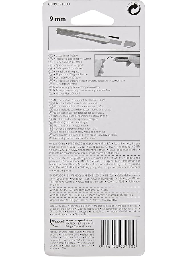 Maped 9Mm Plastic Cutter With Blades - Image 2