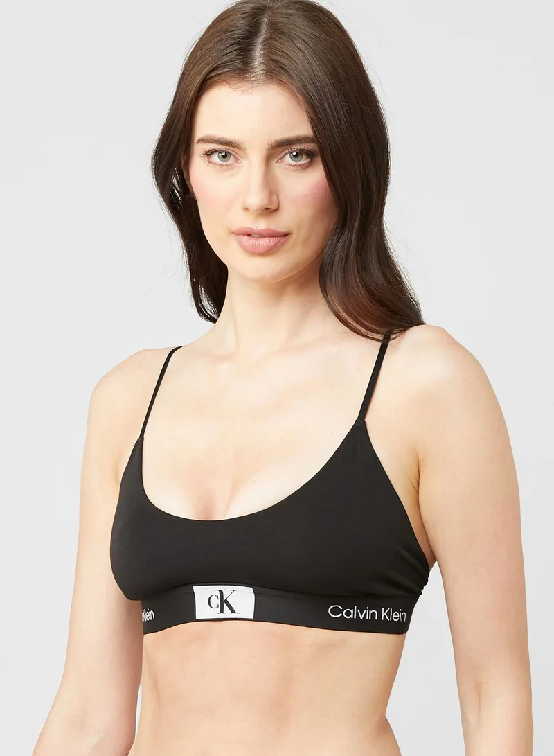CALVIN KLEIN Logo Band Bikini Top