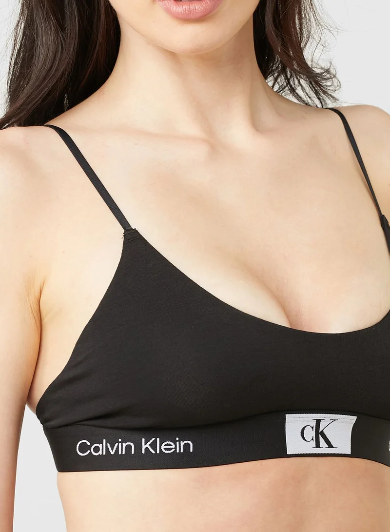 CALVIN KLEIN Logo Band Bikini Top