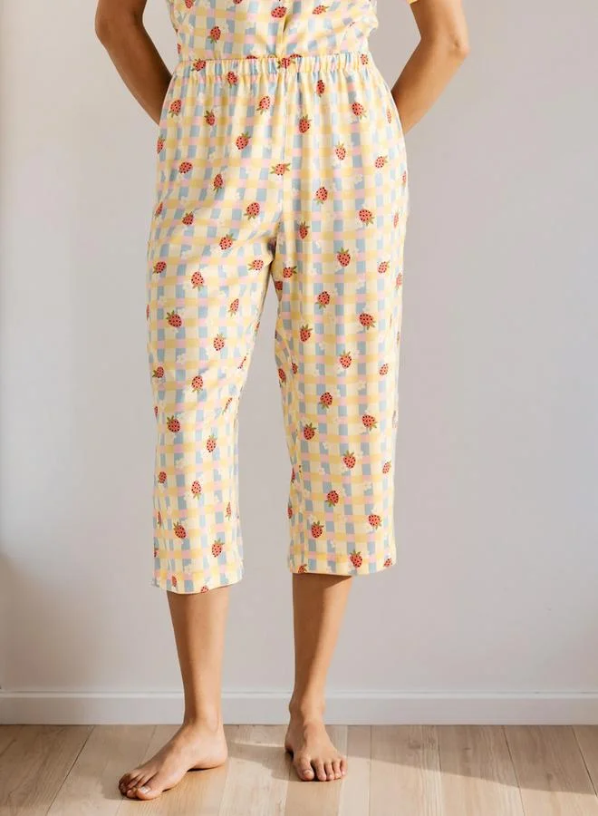Splash FAV  Strawberry Print Pyjama Set for Women | Best Price UAE