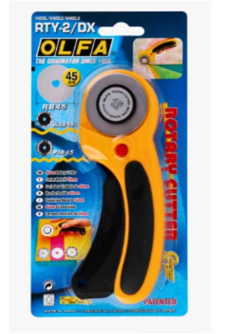 OLFA RTY-2/DX Dual Action Rotary Cutter With Safety Lock  - Image 3