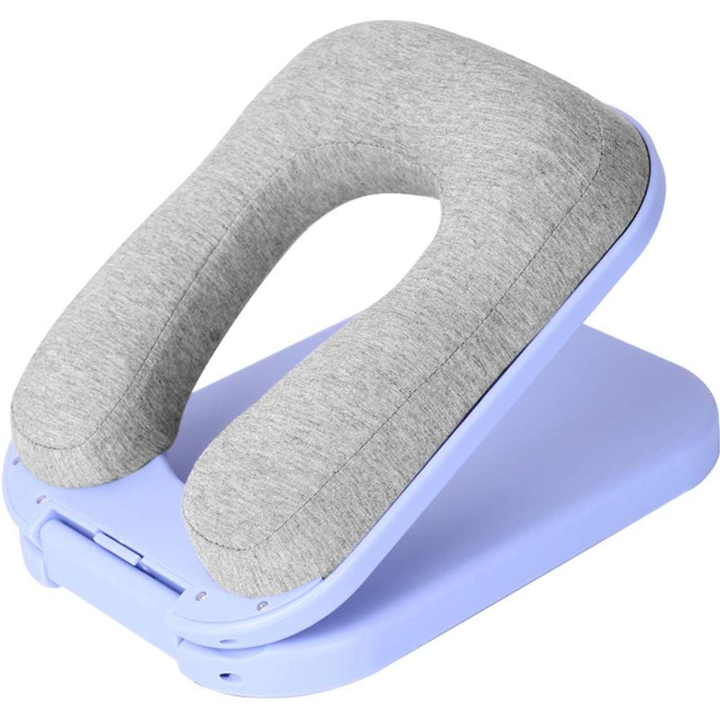 NIVAKINI NIVAKINI Classic UShaped Foldable Nap Pillow Table Head Rest Sleeping Pillow for Airplanes Train Car Office Outdoor Easy to Carry for Travel Bag Multicolor Nap Pillow - Image 1