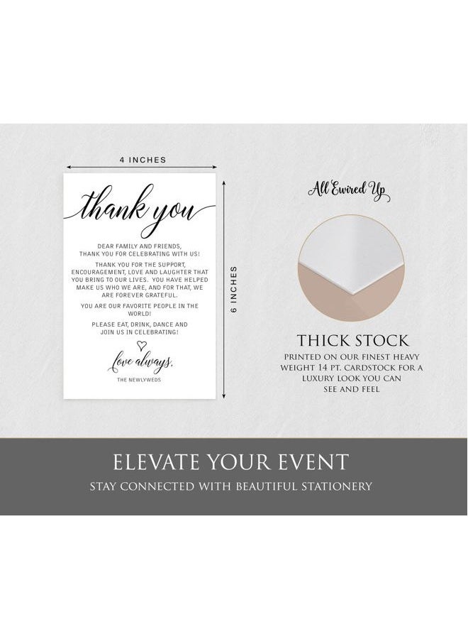 All-Ewired-Up Wedding Thank You Cards, 50 Pieces, 4x6 Inch, Multicolor - Image 2