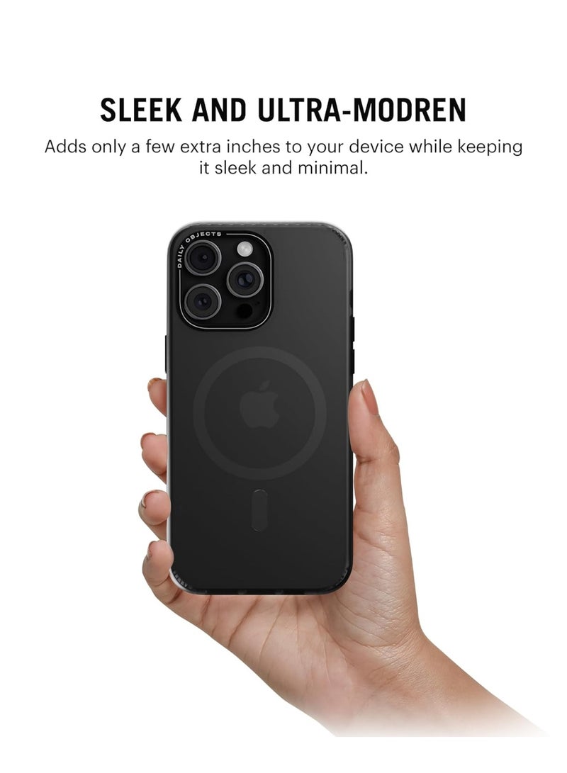 DailyObjects Polycarbonate Case for iPhone 13 Pro Compatible with Mag-Safe Wireless Charging,Black Nimbus Slim Shockproof Back Cover - Image 3
