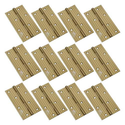 Atlantic Door Butt Hinges 5 Inch x 12 Gauge/2.5 MM Thickness, Premium Stainless Steel Welded Head, Antique Finish, Pack of 12 Pcs - Image 1