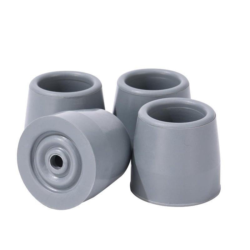 ZIYIZE 4Pcs Rubber Walker Tips 1 '' Heavy Duty Replacement Tips For Walkers  Commodes  Shower Chairs And More - Image 1