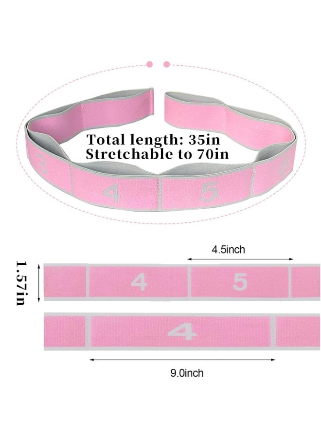 Cuken Stretch Strap, Kids Stretch Band, Resistance Bands for Gymnastics Training, Yoga, latin Exercise Trainer (Pink) - Image 2