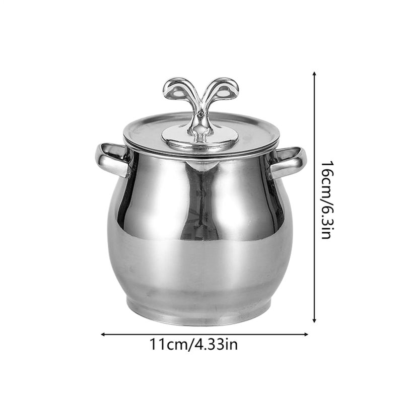 Stainless Steel Grease Container With Strainer And Spatula Dishwasher Safe 1 5L - Image 3