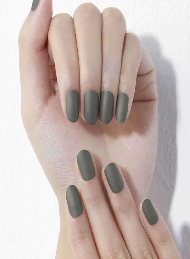 داشينج ديفا طلاء أظافر داشينج ديفا اللامع | مناسب من الصباح إلى المساء | أظافر قصيرة مربعة الشكل تُلصق بالضغط | أظافر جل لاصقة تدوم طويلاً | تدوم حتى 7 أيام | تحتوي العبوة على 30 ظفرًا لاصقًا (لون الغابة المطفية) - Image 2