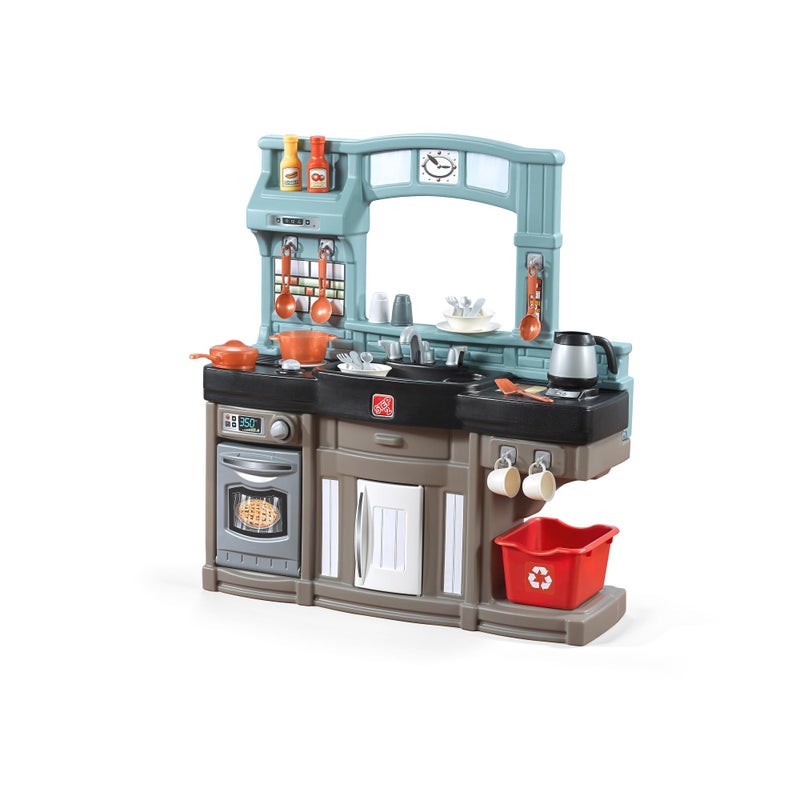Step2 Best Chefs Kids Kitchen Playset, Indoor/Outdoor Kitchenette, Interactive Play with Lights and Sounds, Made of Durable Plastic, Includes 25 Piece Toy Accessories, For Toddlers 2+ Years Old - Image 1