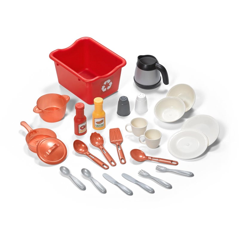 Step2 Best Chefs Kids Kitchen Playset, Indoor/Outdoor Kitchenette, Interactive Play with Lights and Sounds, Made of Durable Plastic, Includes 25 Piece Toy Accessories, For Toddlers 2+ Years Old - Image 4