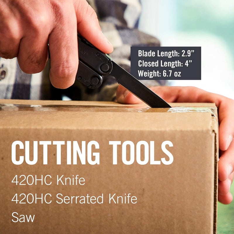 LEATHERMAN أداة متعددة الاستخدامات ريبار مع قواطع أسلاك قابلة للاستبدال ومنشار، أسود - Image 2