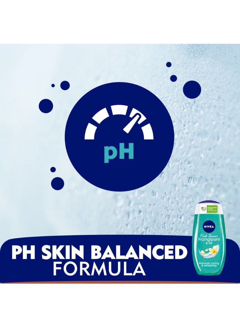 Nivea Pearls Frangipani Scent And Oil Shower Gel Caring Oil 250ml - Image 4