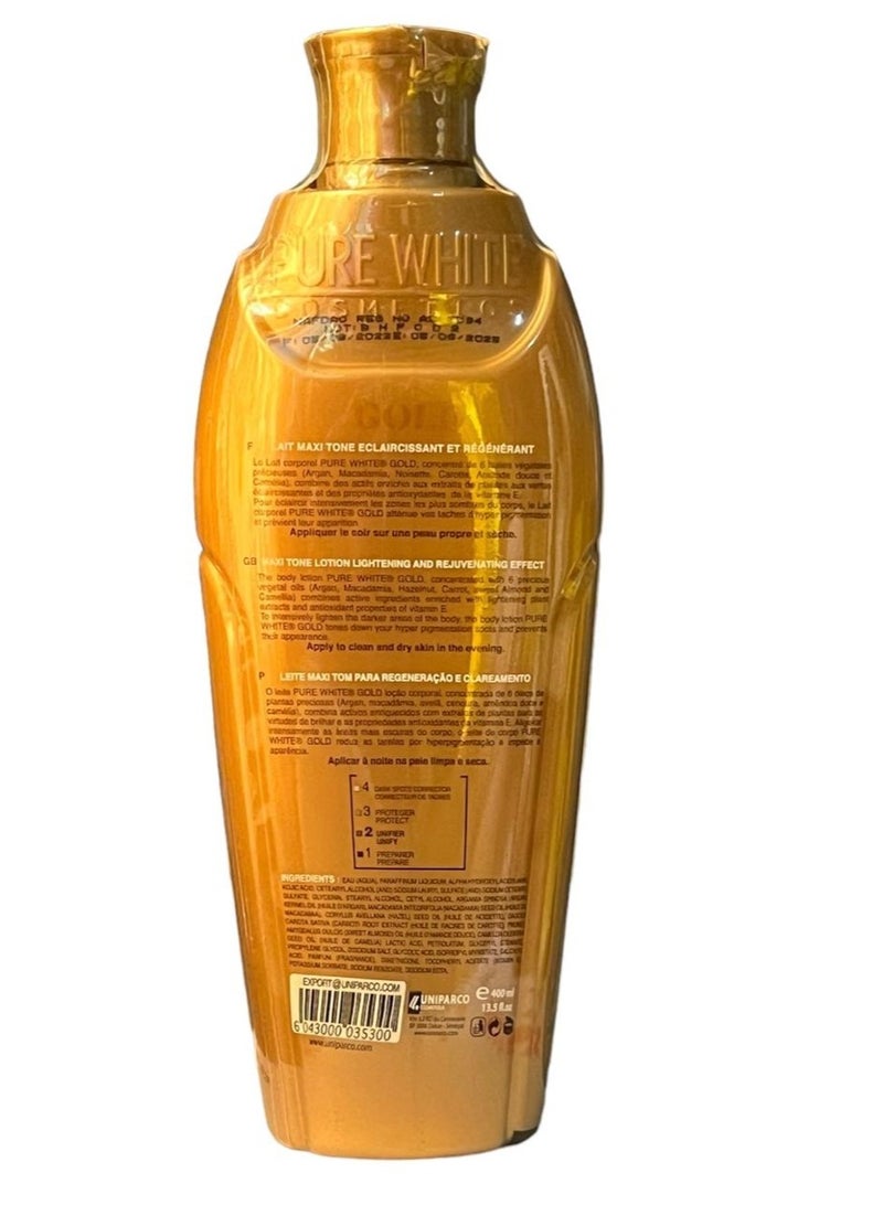 Gold Maxi tone Whitening Lotion Lightening & Rejuvenating 400ml