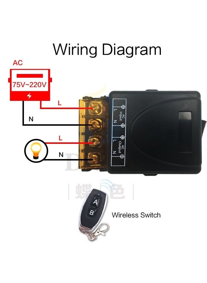 433MHz water pumps/ lights Universal High power Remote Control Switch AC 110V 220V 30A 1CH RF Relay Receiver and Transmitter - Image 5