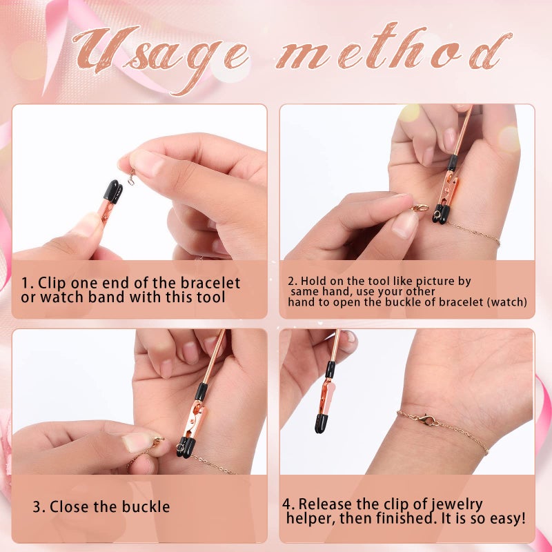 Zousen 3 Pieces Bracelet Tool Buddy Jewelry Helper - Fastening and Hooking Equipment for Necklace, Watch Band & Jewelry Clasps, Zippers and Closures - Image 3