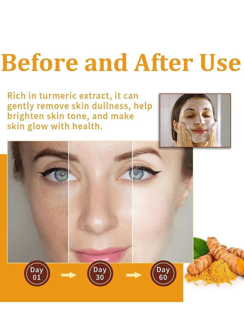 KOJIC ACID Turmeric Soap Bar, 100g Natural Handmade Soap for Face & Body – Brightens Skin, Removes Dark Spots, Hyperpigmentation & Acne – Smooth & Clear Skin Care Solution  - Image 4