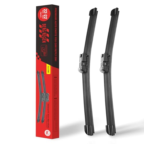 BERG REGEN® 22 inch-2 Pack Silicone Windshield Wiper Blades Replacement for Chevy Chevrolet Silverado GMC Sierra 2018 2017 2016 2015 2014 OEM Quality All-Season Wiper Blades-Top Lock (Set of 2) - Image 1