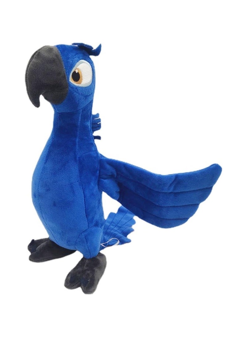 general 11.8-inch Rio Sapphire Plush, a soft cartoon-style blue macaw stuffed pillow, perfect for anime fans' home decor. - Image 1