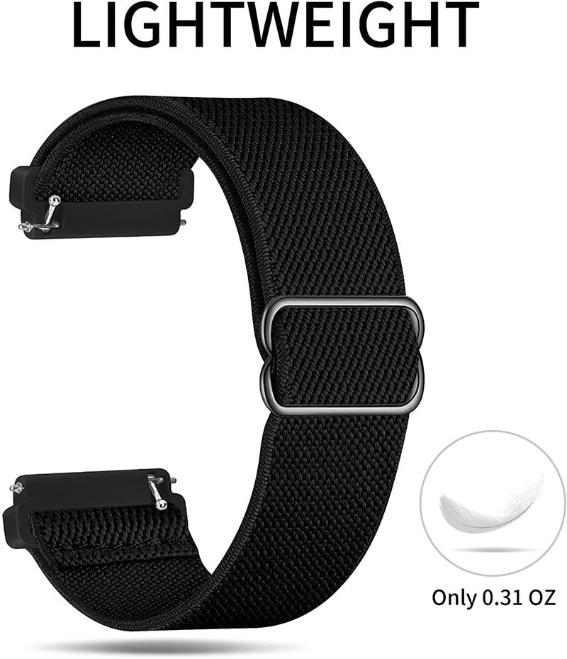 ShuYo Color Bands for Samsung Galaxy Watch Active 2 40mm 44mm / Galaxy Watch Active / Galaxy Watch 3 41mm / Galaxy Watch 42mm, 20mm Soft Adjustable Replacement Bnds for Women&Men(10 PACK) - Image 5