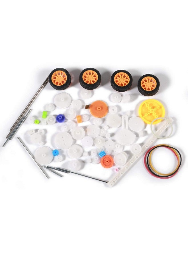 ALAMSCN 78 PCS Plastic Gear Kit Motor Gears Accessories Single Double Reduction Worm Gear Set for Toy Motor Car Robot with Axle Wheel - Image 4