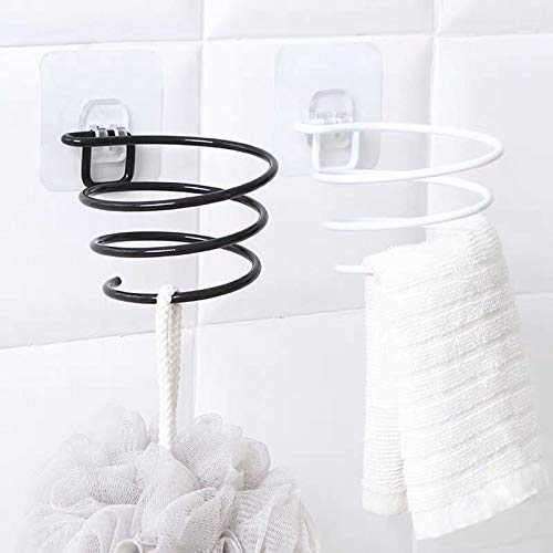 ONICORN® Dryer Holder Wall Mounted Self Adhesive, Stainless Steel Hair Blow Dryer Styling Tools Rack, Bathroom Organizer Compatible (WHITE, 1 PCS) - Image 4