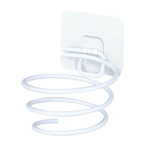 ONICORN® Dryer Holder Wall Mounted Self Adhesive, Stainless Steel Hair Blow Dryer Styling Tools Rack, Bathroom Organizer Compatible (WHITE, 1 PCS) - Image 1