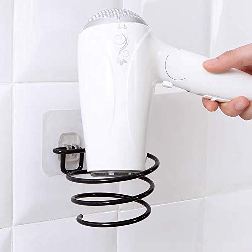 ONICORN® Dryer Holder Wall Mounted Self Adhesive, Stainless Steel Hair Blow Dryer Styling Tools Rack, Bathroom Organizer Compatible (WHITE, 1 PCS) - Image 3