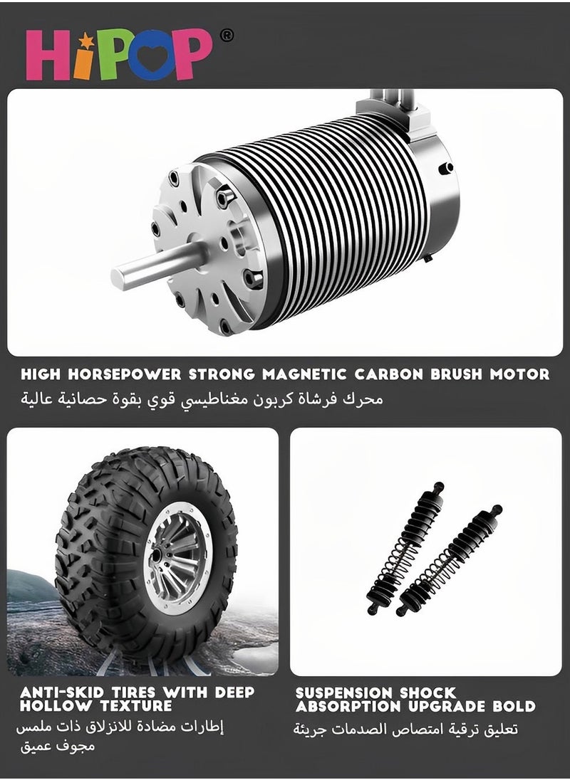 HIPOP Off Road Remote Control Car, High Speed RC Cars, All Terrain, 2.4Ghz Radio Controller, RC Trucks  - Image 3