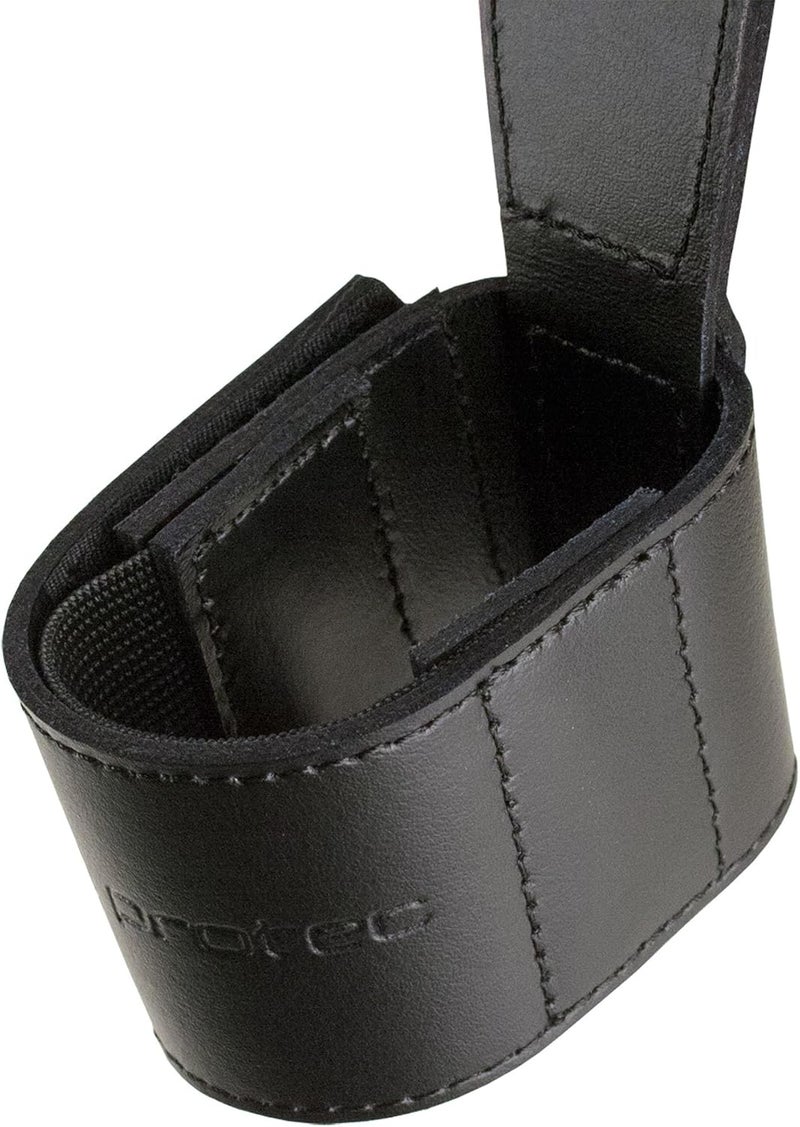 ProTec Pro Tec A242 Leather Bassoon Non-Slip Seat Strap with Adjustable Elastic Cup Black Regular - Image 2