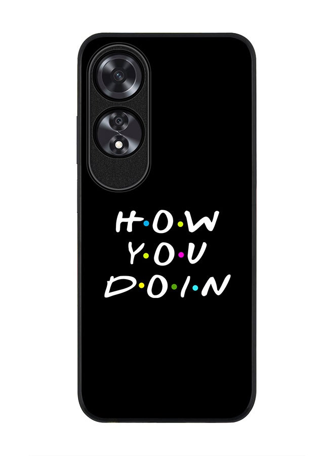 Stylizedd Rugged Black edge case for Oppo A60, Slim fit Soft Case Flexible Rubber Edges Anti Drop TPU Gel Thin Cover -  How you doin - Image 1